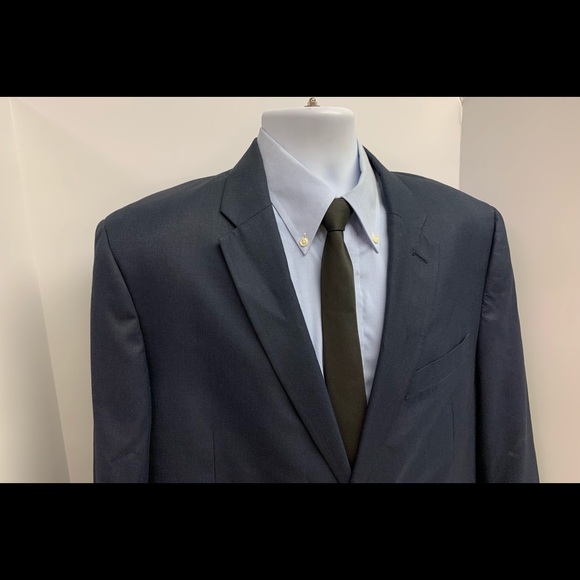 Ermenegildo Zegna Blue Glen Plaid Suit Jacket 44L